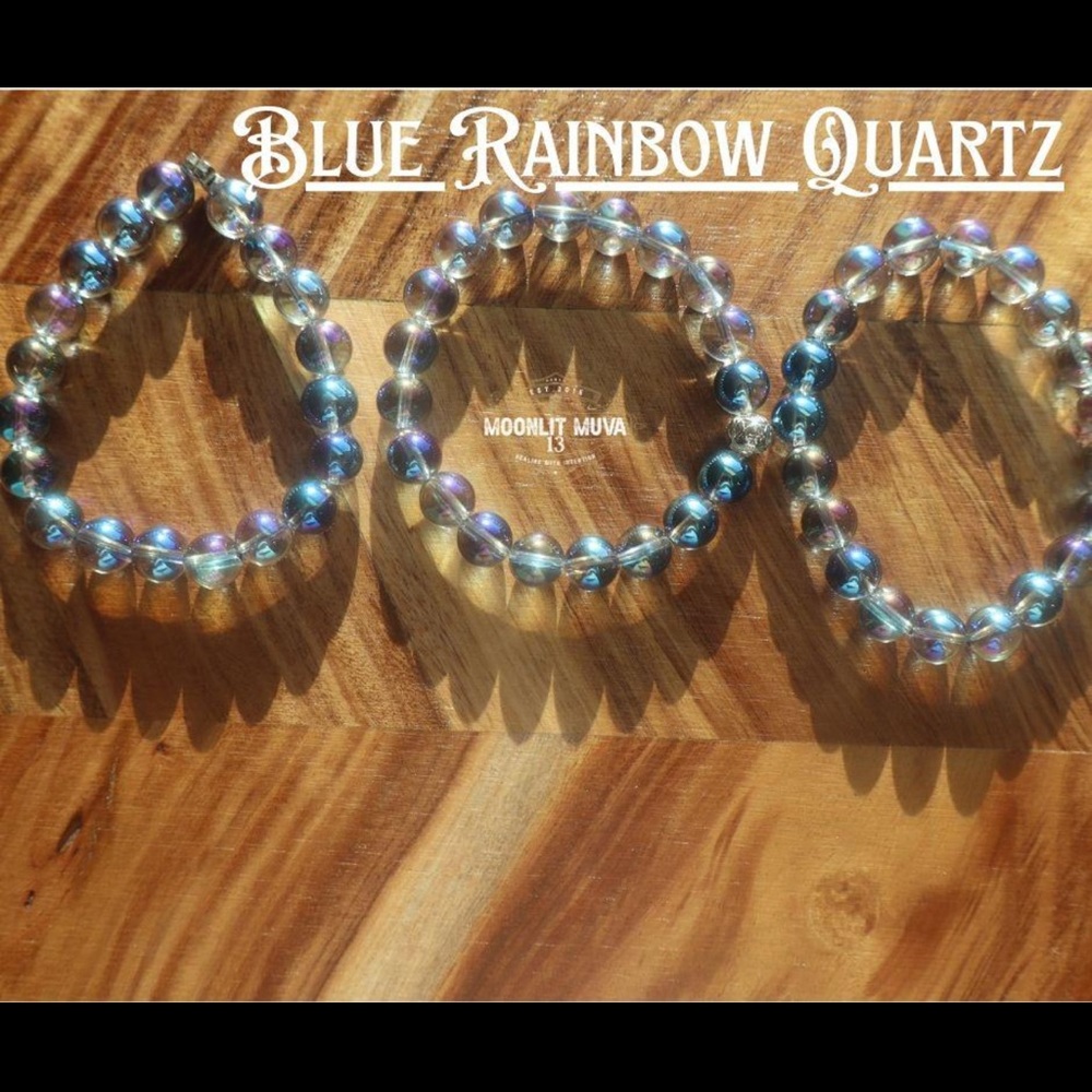 Blue Rainbow Quartz Bracelet (sold separately)
